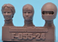 Gilles Villeneuve heads 1/24 (F-055-024)