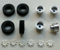 RS Alloy Wheels scale 10" Set of 4 with tyres and inserts (RSW007)